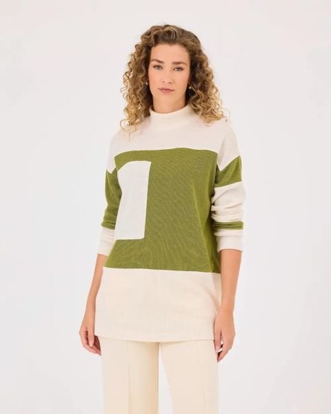 DİK YAKALI TRİKO TUNİK/SEÇİL