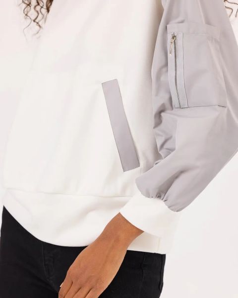ÇİFT KUMAŞLI CEPLİ SWEATSHIRT/SEÇİL