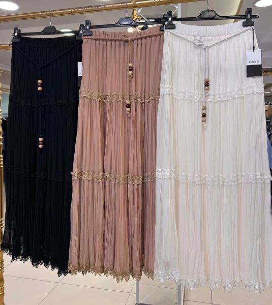 ﻿GÜPÜR VE BONCUK  DTY. ŞİFON ETEK/GLARE