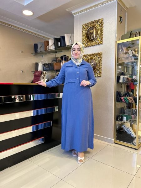 NUSS/ GÖMLEK YAKA ELBİSE