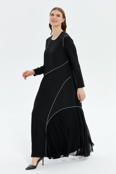 ŞERİT TAŞ İŞLEMELİ NAZİK ELBİSE /MÜSEMMA