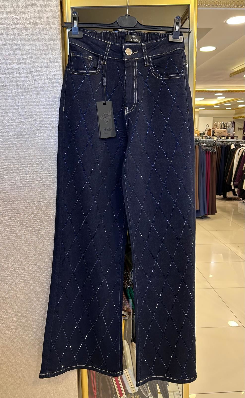 ﻿TAŞ İŞLEMELİ İSPANYOL PAÇA KOT PANTOLON/GHISA