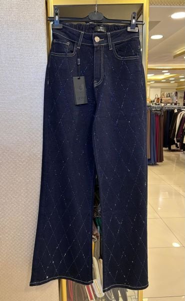 ﻿TAŞ İŞLEMELİ İSPANYOL PAÇA KOT PANTOLON/GHISA