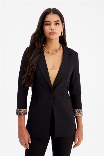 Mono Yaka Klasik Ceket - SİYAH