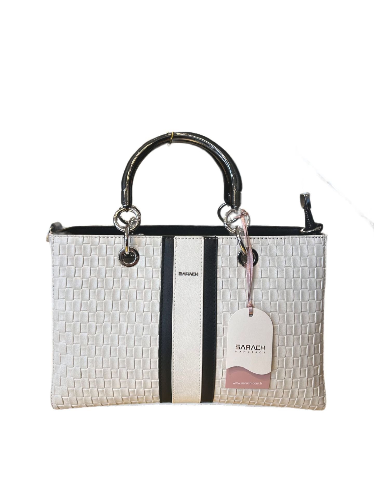 HASIR DESEN İKİ RENKLİ EL ÇANTASI/SARACH