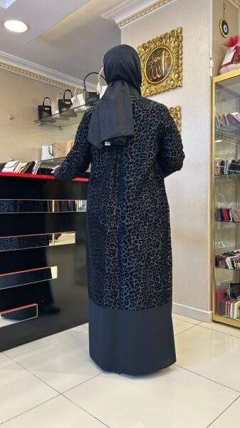 LEOPAR ORGANZE CEKET VE ELBİSE TAKIM /TASVİR