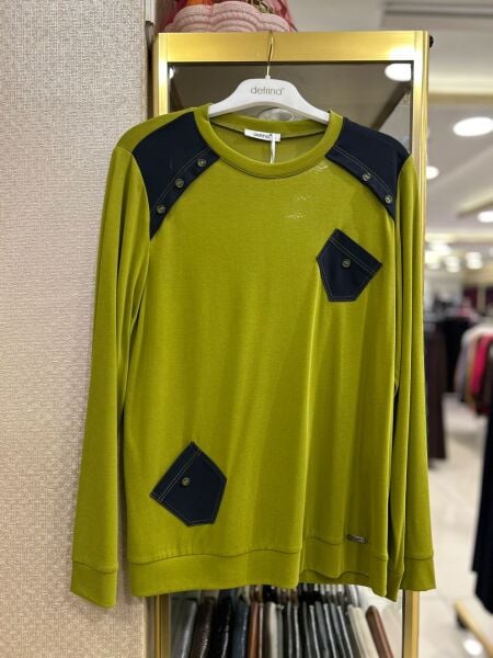 MİNİ CEP DETAYLI MODAL BLUZ / DEFRİNA 