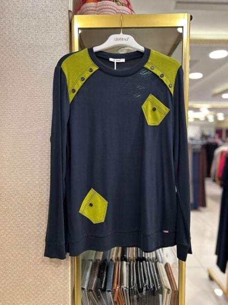 MİNİ CEP DETAYLI MODAL BLUZ / DEFRİNA 