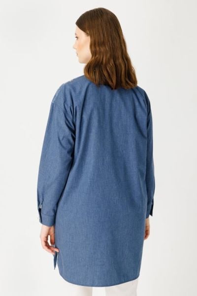 Müsemma Büyük Beden Ebrar Gömlek