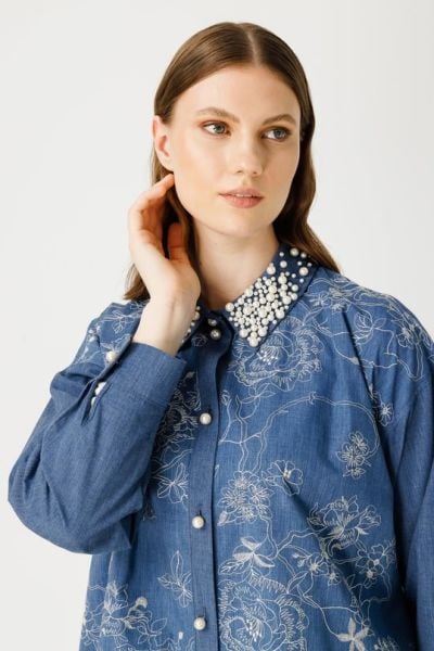 Müsemma Büyük Beden Ebrar Gömlek