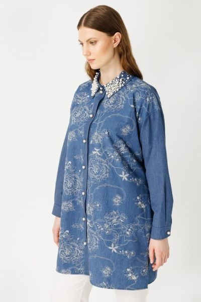 Müsemma Büyük Beden Ebrar Gömlek