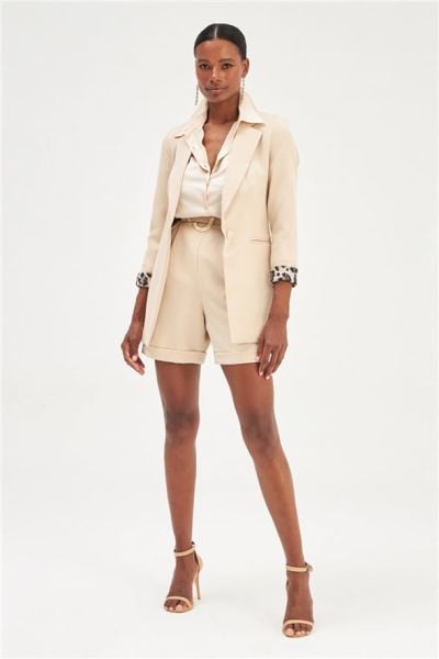 Mono Yaka Klasik Ceket - BEJ