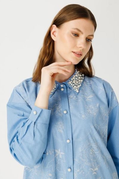 Müsemma Büyük Beden Ebrar Gömlek