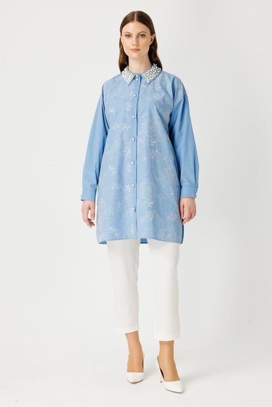 Müsemma Büyük Beden Ebrar Gömlek