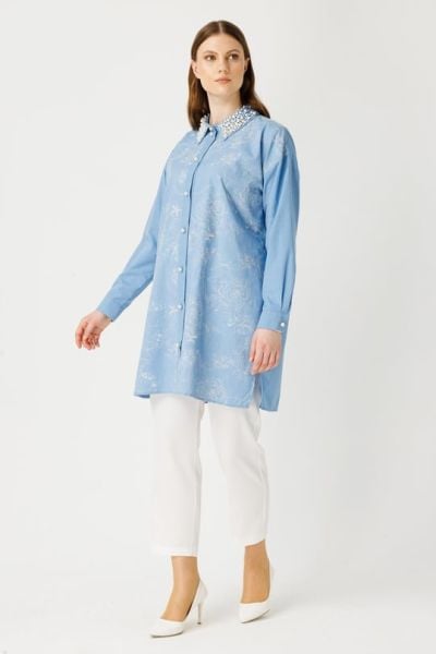 Müsemma Büyük Beden Ebrar Gömlek