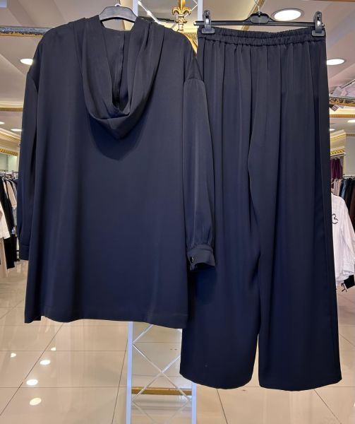 TUNİĞİ KAPÜŞONLU BONCUK İŞLEMELİ TAKIM/ GHISA