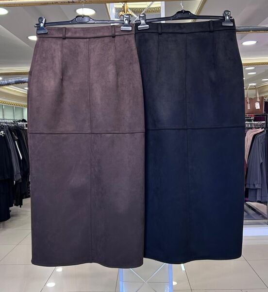 ÖNÜ DERİ PİLE DTY. NUBUK ETEK/ GHISA