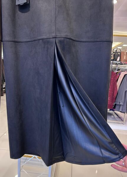 ÖNÜ DERİ PİLE DTY. NUBUK ETEK/ GHISA