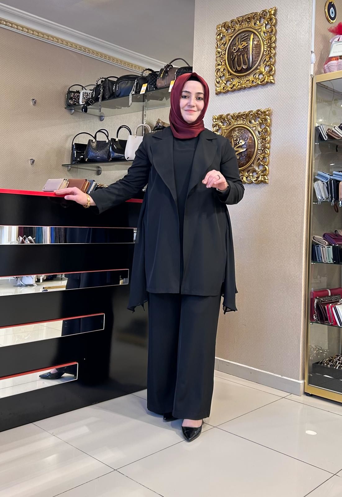 ŞİFON DTY. KREP KUMAŞ ÜÇLÜ TAKIM/MÜSEMMA