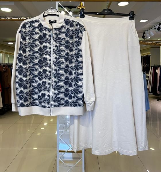 KOT/ GÜPÜR DETAYLI ETEKLİ TAKIM / Nurcan Çetin