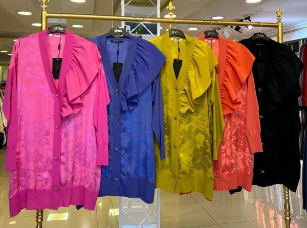 KANAVİÇE DESENLİ FIRFIRLI MERSERİZE HIRKA/ GHİSA