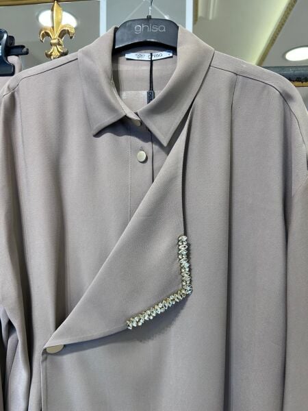 TUNİĞİ ASİMETRİK KAPAMA TAŞLI TENSEL TAKIM/ GHISA