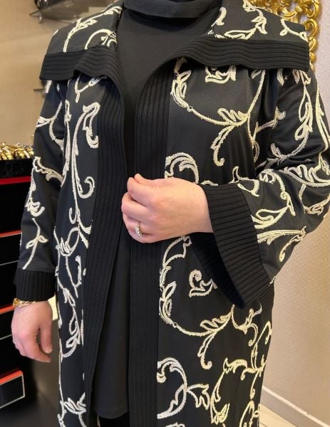 ﻿ÜZERİ NAKIŞ VE PUL İŞLEMELİ CEKET/NUSS