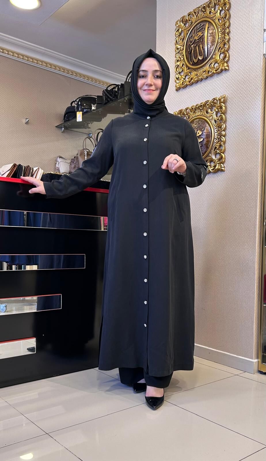 KOL VE DÜĞME DTY. UZUN CEKET/DEFRİNA