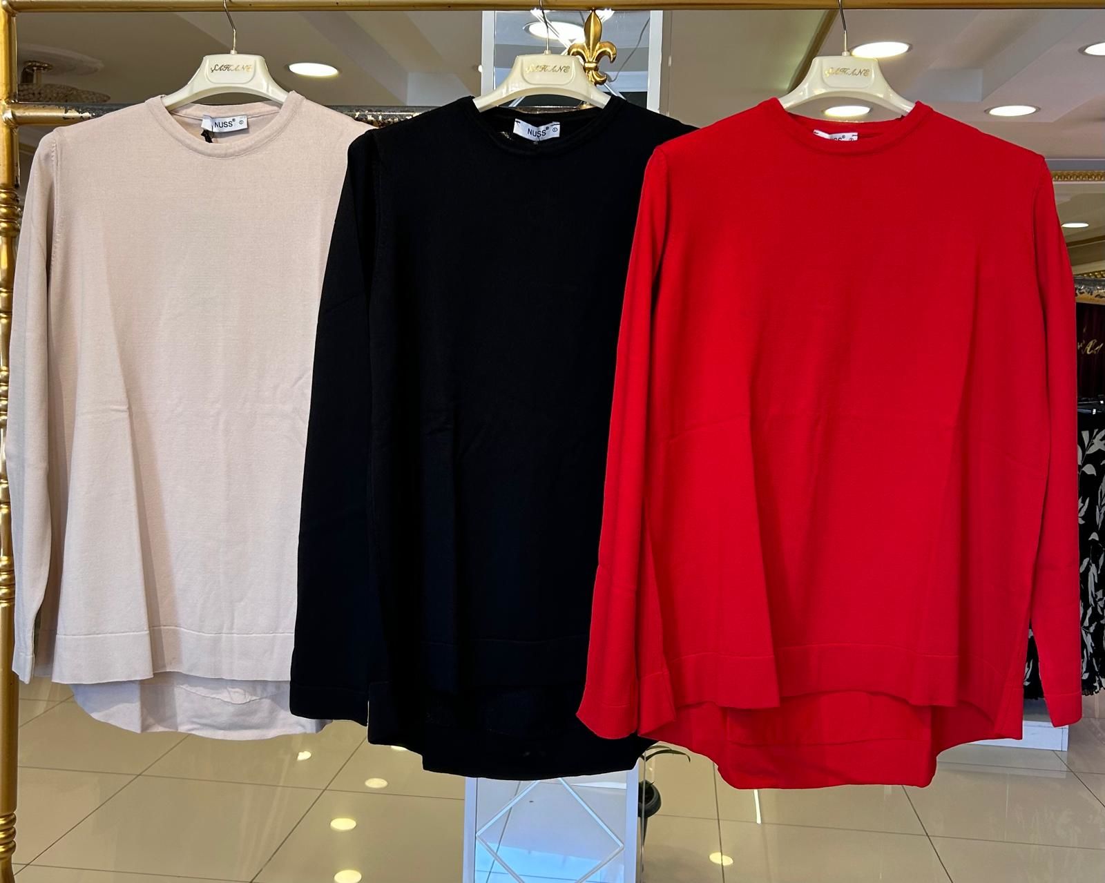 ÖNÜ KISA ARKASI UZUN MERSERİZE TUNİK/NUSS