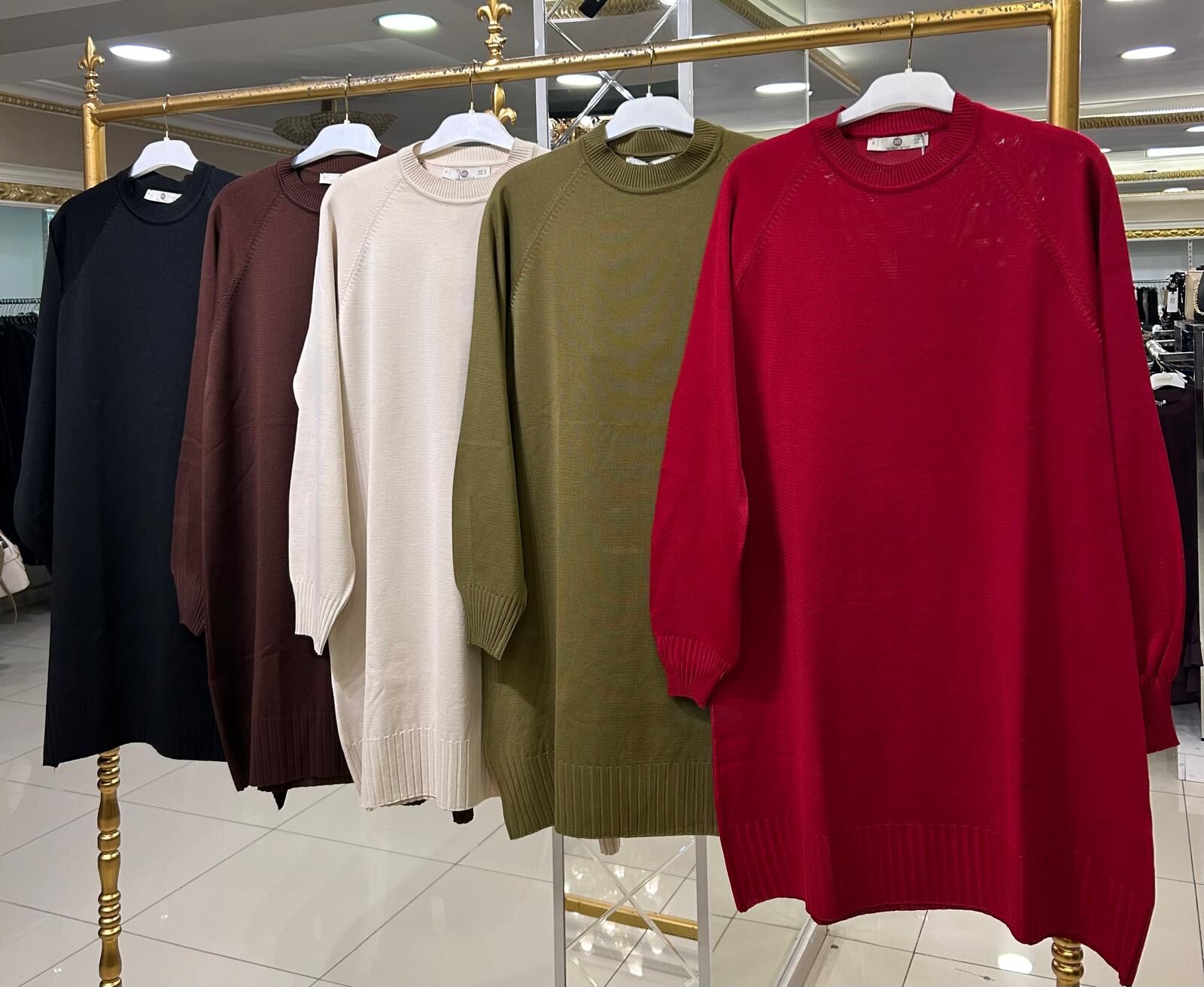 KOL VE ETEK UCU FİTİLLİ MERSERİZE TUNİK /SEÇİL