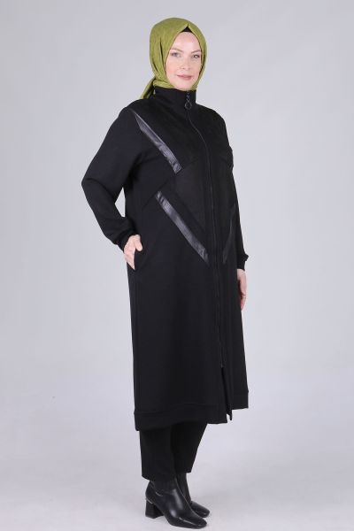 ﻿Büyük Beden Tesettür Süet Detaylı Kap/BEHREM