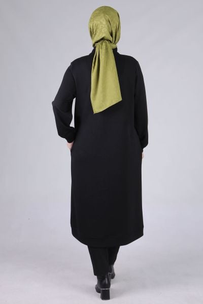 ﻿Büyük Beden Tesettür Süet Detaylı Kap/BEHREM