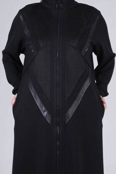 ﻿Büyük Beden Tesettür Süet Detaylı Kap/BEHREM