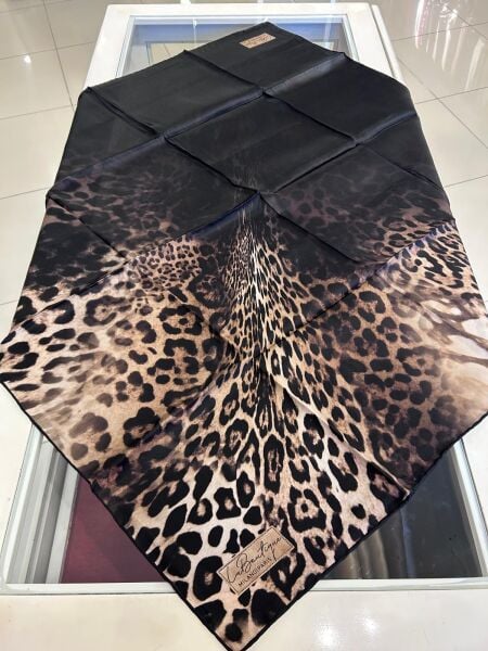 DEGRADE LEOPAR DESEN SURA İPEK EŞARP/ LABOUTİQUE
