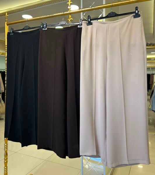 ARKASI LASTİKLİ GENİŞ PAÇA PANTOLON/ GLARE