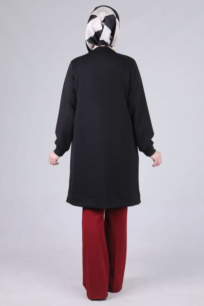 Büyük Beden Tesettür Süet Detaylı Tunik/BEHREM